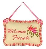 5 x 8 Doorknob Pillow, Welcome Friends