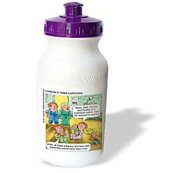 Londons Times Funny Russian and Armenian Cartoons - Matryoshka Vs. Ken And Barbie - Water Bottles