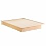 South Shore Furniture, Basic Collection, Queen Platform Bed with Moulding 60", Natural Maple
