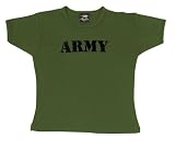 Womens Olive Drab Army Ribbed Cotton T-Shirt