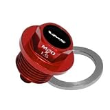 Magnetic Oil Pan Drain Plug Subaru Impreza Forester Sti WRX Outback Red 