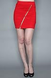 *NYC Boutique The Wide Panel Diagonal Zip Skirt,Skirts for Women