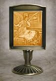 Sleep Tight Lithophane Mantle Stand Antique Brass