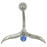 Belly Navel Rings Whale &acute; s Tail Dangle - B0001WI7EI