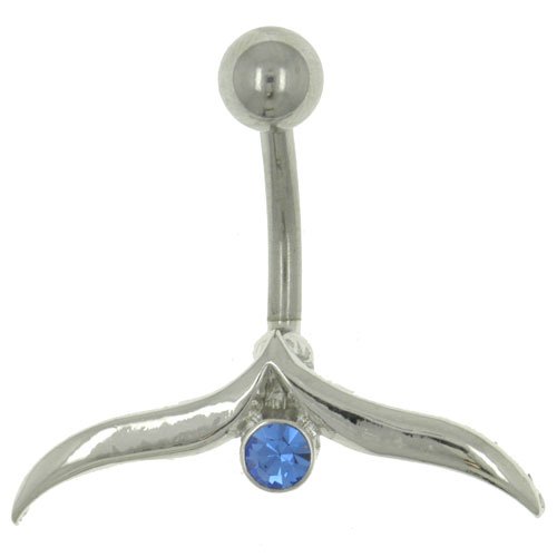 Whale's Tail Dangle Belly Ring