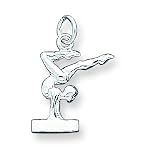 Sterling Silver GymnaSt Charm with 20 inch Sterling Silver Chain