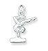 Sterling Silver Gymnast Charm with 20 inch Sterling Silver Chain