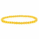 Light Orange Cats Eye Beaded Stretch Bracelet