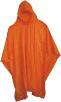 Boss/Cat Gloves 63 52 x 80 Side-Snap 10mm Vinyl Poncho with Hood - Orange (1 Each)