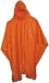 Boss 63 Side-Snap Vinyl Rain Poncho Orange Adult