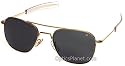 AO Flight Gear Original Pilot Sunglasses, 57mm, Gold Models: Original Pilot, 57mm, Gold, Bayonet, True Color Model 30078