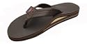Rainbow Mens Double Layer Sandals - Size: X-Large - Color: Espresso