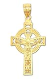 14kt Yellow Gold Celtic Cross/Crucifix Pendant