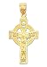 14kt Yellow Gold Celtic Cross/Crucifix Pendant