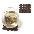Solid Brown Connecting Dots Set of 4 Felt Coasters