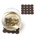 Solid Brown Connecting Dots Set of 4 Felt Coasters