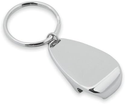 Chrome Keychain and Bottle Opener on Large Split Ring with Gift Box
