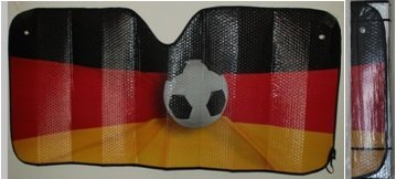 Sonnenschutz Frontscheibe Deutschlandfahne mit Fußball, 135 x 59 cm, Fanartikel EM 2012