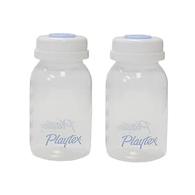 Playtex Baby Embrace Breast Pump: Reusable Breast Milk Storage Containers with Caps (set of 2)