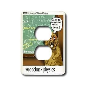Londons Times Funny Animals Cartoons - Woodchuck Physics - Light Switch Covers - 2 plug outlet cover
