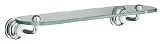 KOHLER K-12158-CW Fairfax Glass Shelf, Polished Chrome with White Accents