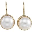 14K Yellow Gold 6.5mm Freshwater Cultured Pearl Earrings