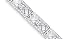 Victorian Style Princess Cut White CZ Gemstone Bracelet in Sterling Silver