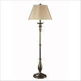 Westinghouse Lighting 69603 Morning Glory Cottage Single Light Floor Lamp in Antique Brass