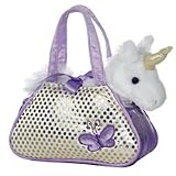 Aurora Fancy Pals Plush White Unicorn Carrier Purse