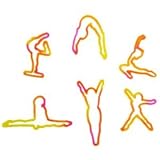 Bama Bandz Tye-dye Gymnastics Glow in Th Dark Rubber Band (24 Ct)