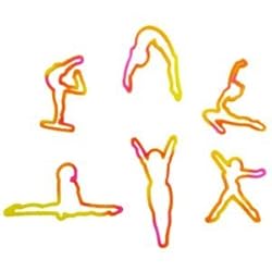 Bama Bandz Tye-dye Gymnastics Glow in Th Dark Rubber Band (24 Ct)
