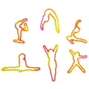 Bama Bandz Tye-Dye Gymnastics Glow in th Dark Rubber Band (24 ct)
