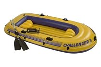 116" x 54" x 17" CHALLENGER 3 BOAT SET WITH PUMP & ALUMINUM OARS