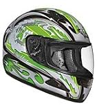 FiberGlass/Kevlar Motorcycle Helmet SNELL/DOT VegaDrakkarGreen