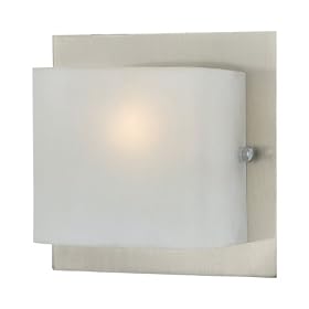 Eurofase 19424-026 Talo 1-Light Wall Sconce, Satin Nickel Opal White by Eurofase