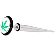 0 Gauge Steel Ganga Leaf Fake Taper Ear Plug
