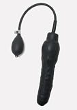 Rubber Inflatable Dildo with Inflation Bulb - Firm Core - Large
