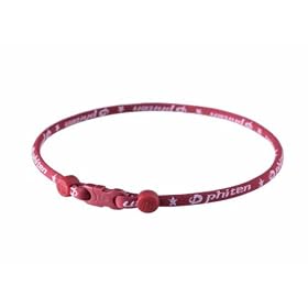 Phiten Star Necklace, Red, 22