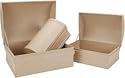Papier Mache Treasure Chest Boxes Set of 3