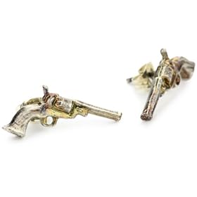 gold fringe earrings Bing Bang Six Shooter Stud Earrings