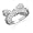 Bow Ring Cubic Zirconia size 5, 6, 7, 8, and 9 Rhodium Over Sterling Silver
