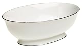 Lenox Tribeca Platinum-Banded Bone China Open Vegetable Bowl