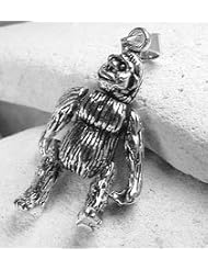 Sterling Silver Moveable Monkey GORILLA Charm Pendant