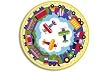 Trains, Planes & Trucks OLIVE KIDS 39" Round Rug