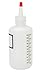 Vestil BTL-RC-8-LBL Low Density Polyethylene (LDPE) Round Graduated Dispensing Bottle with Label and Red Cap, 8 oz Capacity, Translucent