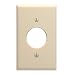 Leviton 86004 1-Gang Single 1.406 Inch Hole Device Receptacle Wallplate, Standard Size, Thermoset, Device Mount, Ivory