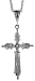 Sterling Silver 2 1/2 (63 mm) Diamond Cut Cross Pendant