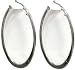 Liz Claiborne Oval Silver Hoop Earrings SILVERTONE