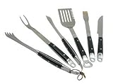 Mr. Bar-B-Q 02137BBL Barbecue Tool Set with Black Handles 5-pc.