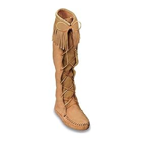 Minnetonka Mens Knee Hi Double Leather Softsole Boot by Minnetonka